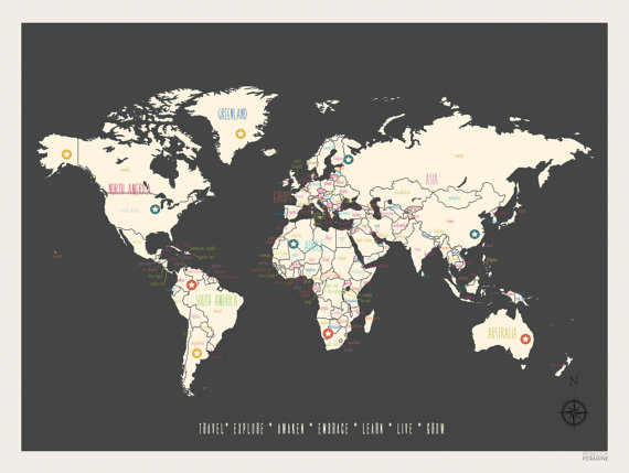 my travels personalized map